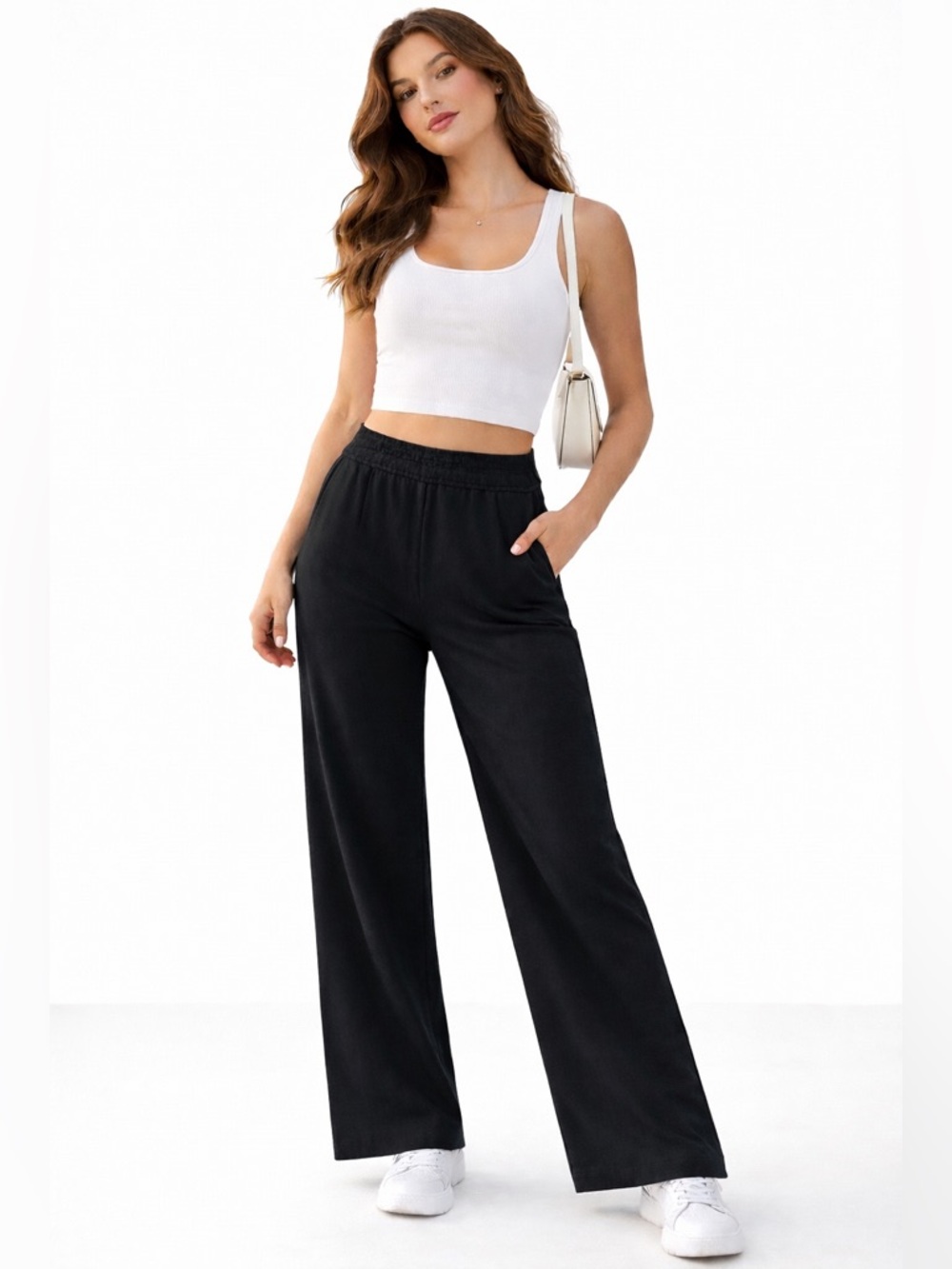 Pact Studio Wide Leg Track Pants S – Organic Cotton Lounge Pants – Snap Hem